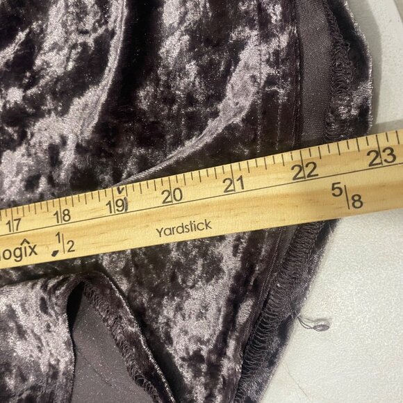 Umgee Top Womens S Purple Crushed Velvet Off-Shoulder Riffle‎ Sleeves Popover - Picture 9 of 10